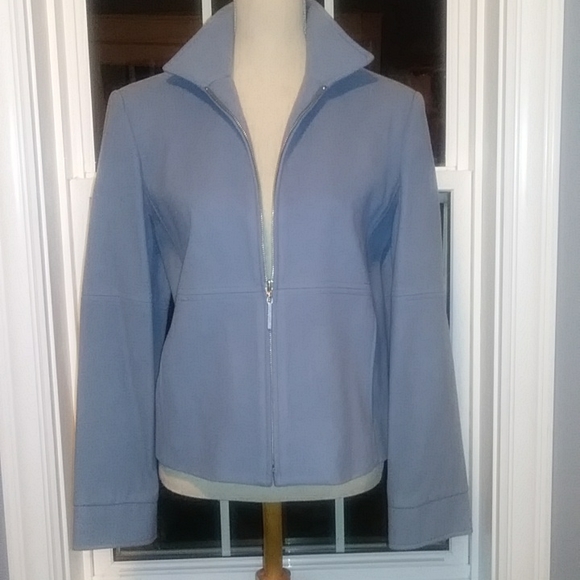 Louben Wool Cashmere Blazer in Steel Blue - Picture 1 of 8